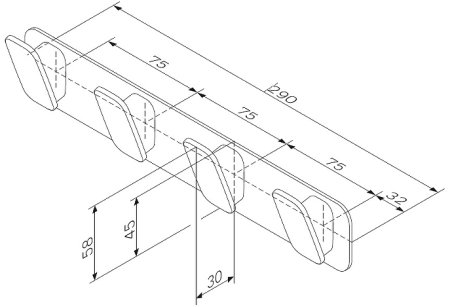 Вешалка для полотенец AM.PM Inspire V2.0 A50A35922 Черная матовая 