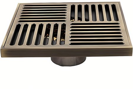 Душевой трап Gappo G81501-4 с решеткой Бронза 