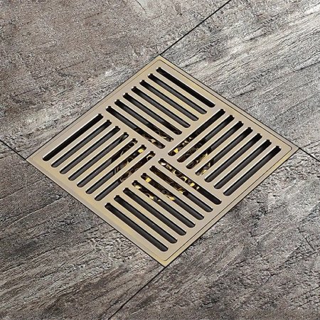 Душевой трап Gappo G81501-4 с решеткой Бронза 