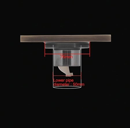 Душевой трап Gappo G81501-4 с решеткой Бронза 