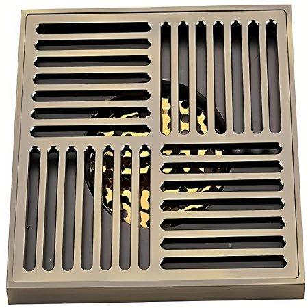 Душевой трап Gappo G81501-4 с решеткой Бронза 