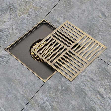 Душевой трап Gappo G81501-4 с решеткой Бронза 