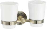 Стакан двойной для ванной комнаты Rose RG1022Q, бронза