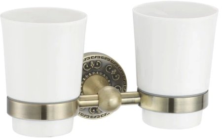 Стакан двойной для ванной комнаты Rose RG1022Q, бронза 