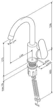 Смеситель для раковины AM.PM Like F8002700 Хром 