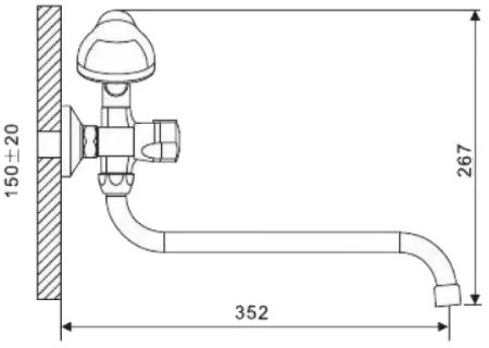 Смеситель для ванны Gappo G2244 универсальный Хром 