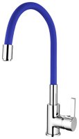 Смеситель Ledeme L4898-6 для кухонной мойки, хром/синий