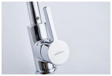 Смеситель Ledeme L4898-6 для кухонной мойки, хром/синий 