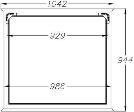 Зеркало Opadiris Кантара 105 00-00003714 Белое матовое 
