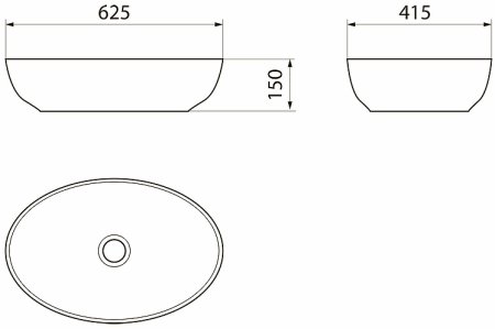 Раковина-чаша Point Сатурн 63 PN43901 Белая 