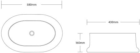 Раковина-чаша Ceruttispa 58 CR0060 СТ9565 Белая 