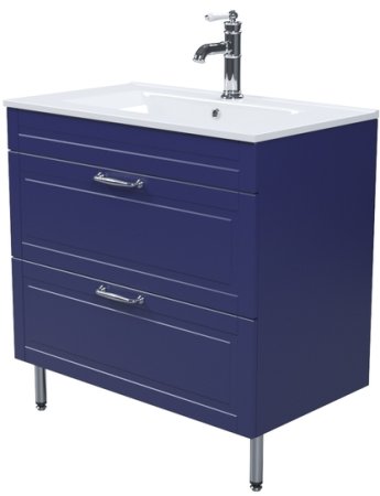 Тумба IDDIS с умывальником, напольная, 80 см, синий, Oxford (OXF80N0i95K) 