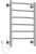 Электрический полотенцесушитель Terminus Классик П6 450x650 4630080268425 Хром диммер слева 