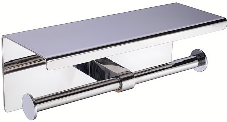 Держатель туалетной бумаги Frap F503 с полкой Хром 