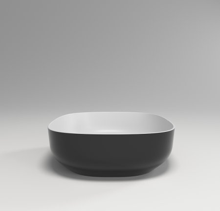 Раковина-чаша Plumberia Selection VELOMA OVAL BN 48x12.5x38 Белая матовая Черная 