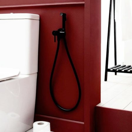 Гигиенический душ со смесителем Paffoni Tweet Round ZDUP110NO Черный матовый 