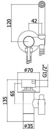 Гигиенический душ со смесителем Paffoni Tweet Round ZDUP110NO Черный матовый 