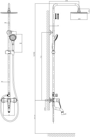 Душевая система RUSH Jawa (JA0735-40) 