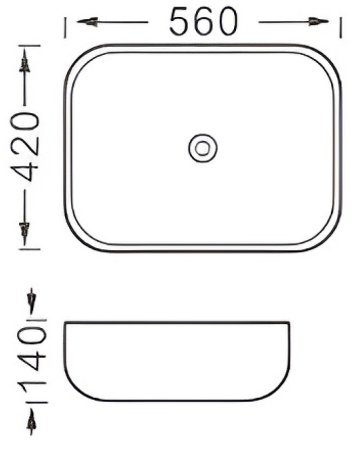 Раковина-чаша Aquatek 56 AQ5526-MB Черная матовая 