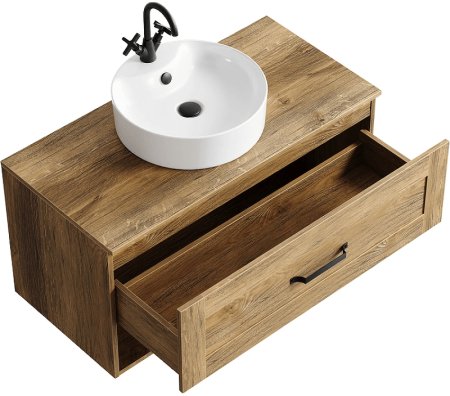Тумба под раковину Aqwella Craft 100 CRF0110DB подвесная Дуб балтийский 
