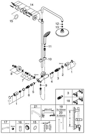 Душевая система Grohe Euphoria System 180 27296001 Хром 