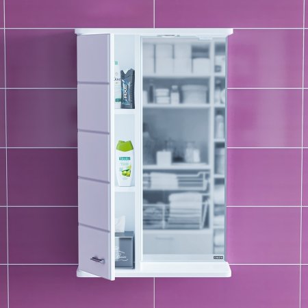 Зеркало-шкаф Санта Омега 50 левый свет 