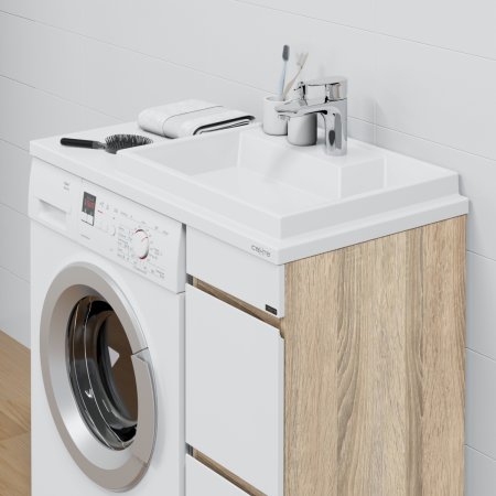 Тумба Санта Марс 29 2 ящика янтарная c раковиной над стиральной машиной Юпитер 90 L 