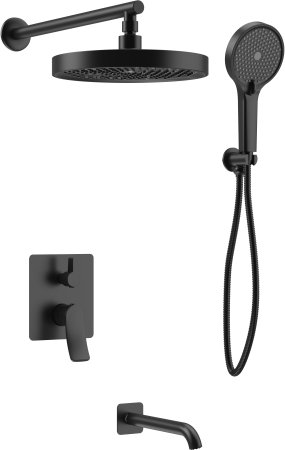 Душевая система HAIBA встраиваемая черный (HB80553-7) 
