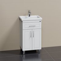 Тумба Санта Дублин 50 напольная с умывальниками Фостер 50