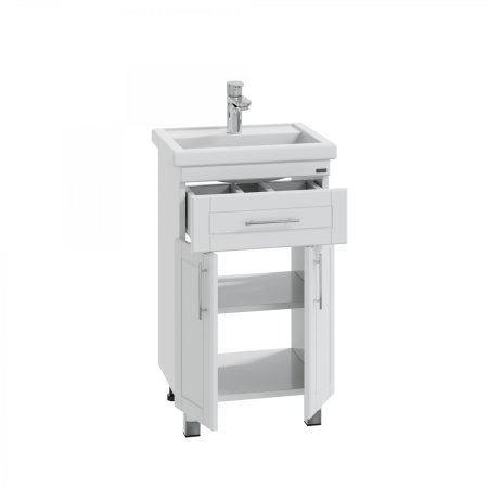 Тумба Санта Дублин 50 напольная с умывальниками Фостер 50 