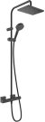 Душевая система Hansgrohe Vernis Shape Showerpipe 26286670 с термостатом Черный матовый 