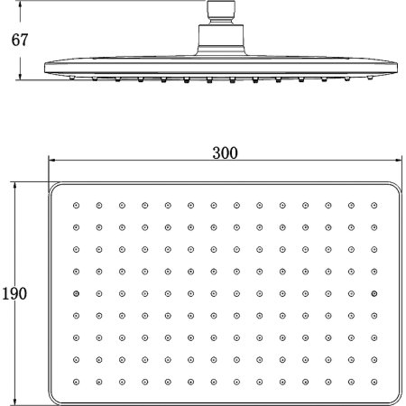 Верхний душ Swedbe Calypso 5041 Хром 