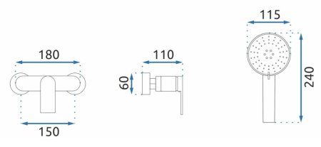 Смеситель для душа Rea Verso REA-B6566 