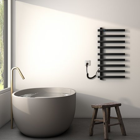 Электрический полотенцесушитель Black&White N-355B 48x92 355BI Черный матовый 