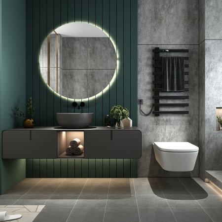 Электрический полотенцесушитель Black&White N-355B 48x92 355BI Черный матовый 