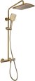 Душевая система Kaiser Serio 05382-3 с термостатом Шлифованное золото 
