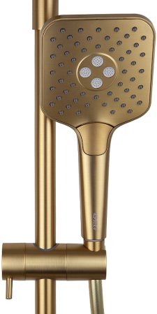 Душевая система Kaiser Serio 05382-3 с термостатом Шлифованное золото 