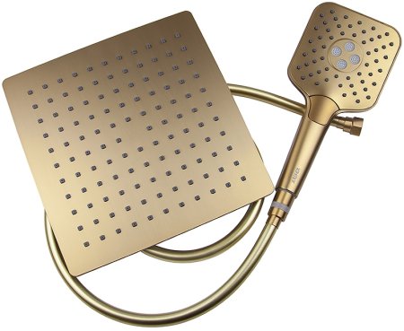 Душевая система Kaiser Serio 05382-3 с термостатом Шлифованное золото 