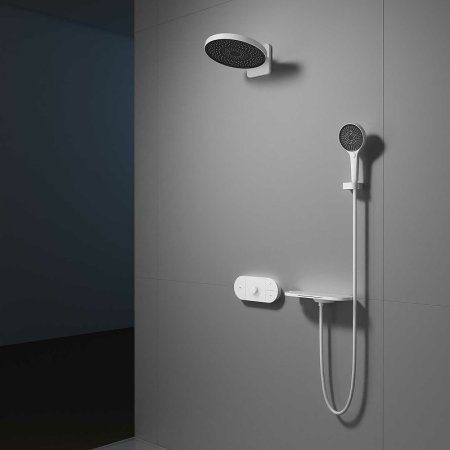 Душевая система Vincea Futura VSFW-2F12TMW с термостатом Белая матовая 