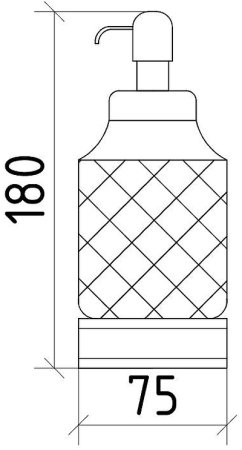 Дозатор для жидкого мыла Boheme Royal Cristal 10929-G-B Золото 