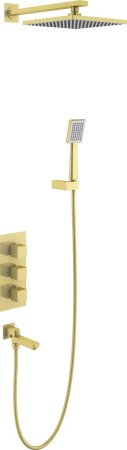 Душевой комплект Timo Tetra-thermo SX-0199/17SM с внутренней частью, золото матовое 