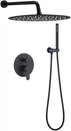 Душевая система Berges Ventas 2R Black 073004 Черная матовая 