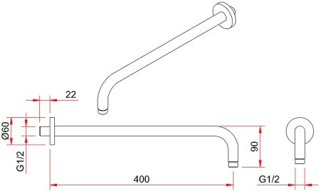 Душевая система Berges Ventas 2R Black 073004 Черная матовая 