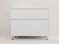 Тумба напольная "ЛИМА 100" эмаль, под раковину LINE 100, 2 ящ., PLUS, белый матовый
