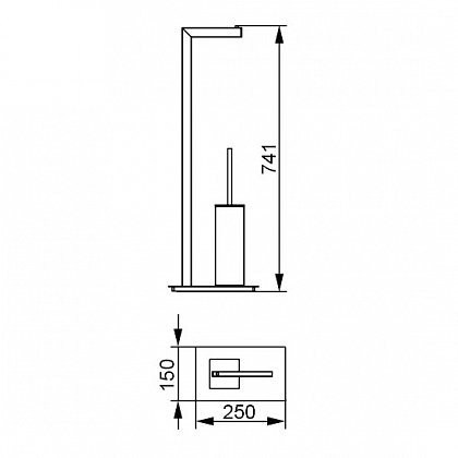 Стойка напольная Aquanet 8217 
