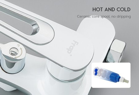 Смеситель для ванны Frap H49 F3249 Белый Хром 