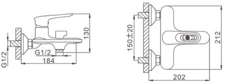 Смеситель для ванны Frap H49 F3249 Белый Хром 
