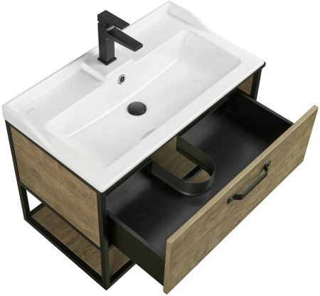 Тумба под раковину Aquaton Лофт Фабрик 80 1A242401LTDY0 подвесная Дуб кантри 