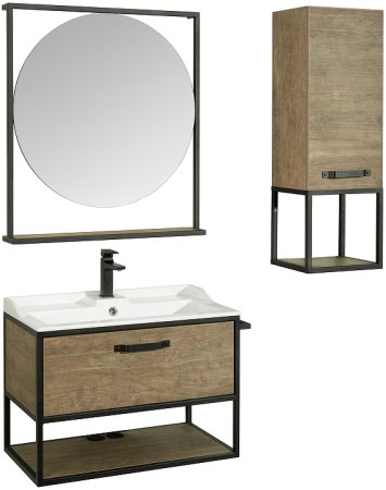 Тумба под раковину Aquaton Лофт Фабрик 80 1A242401LTDY0 подвесная Дуб кантри 