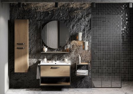 Тумба под раковину Aquaton Лофт Фабрик 80 1A242401LTDY0 подвесная Дуб кантри 